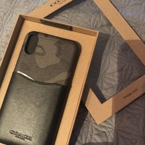 Authentic Coach Iphone X leather case